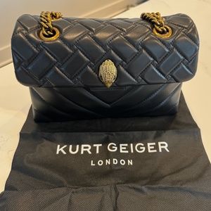 Black Kurt Geiger London Leather Kensington Bag